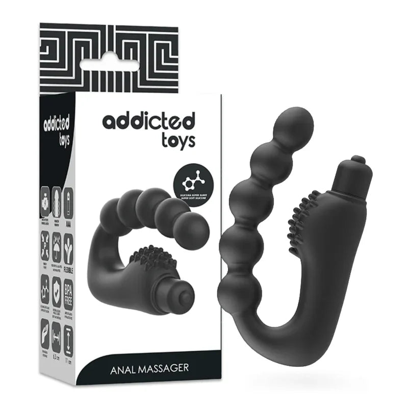 ADDICTED TOYS - ANAL-MASSAGER PROSTATIK MIT VIBRATION - Vanelion Paradise
