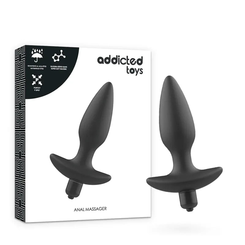 ADDICTED TOYS - MASSAGER PLUG ANAL MIT VIBRATION SCHWARZ - Vanelion Paradise