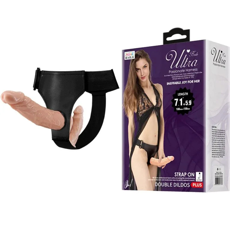 BAILE - ULTRA LEIDENSCHAFTLICHER DOPPELTE DILDOS MIT HARNESS - Vanelion Paradise