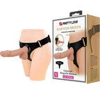 PRETTY LOVE - HARNESS-HOSE UNIVERSAL-HARNESS MIT DILDO JERRY 21.8 CM NATUR - Vanelion Paradise