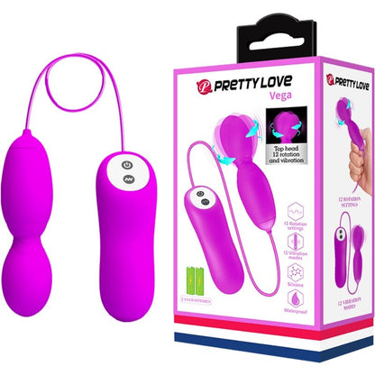 PRETTY LOVE - VEGA ROTATIONS- UND VIBRATIONSMASSAGER 12 FUCHSIA-FUNKTIONEN