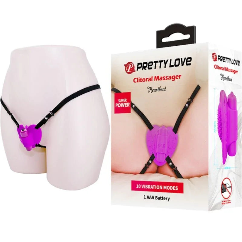 PRETTY LOVE - HEARTBEAT CLITORIS MASSAGER 10 VIBRATIONSMODI LILA - Vanelion Paradise