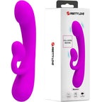 PRETTY LOVE - AUFRICHTIGER VIBRATOR UND KLITORIS-SAUGER AUS VIOLETTEM SILIKON - Vanelion Paradise