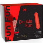 INTT RELEASES - DOPPELTER SPASS-KIT MIT VIBRIERENDER KUGEL UND ERDBEER-MASSAGEGEL - Vanelion Paradise