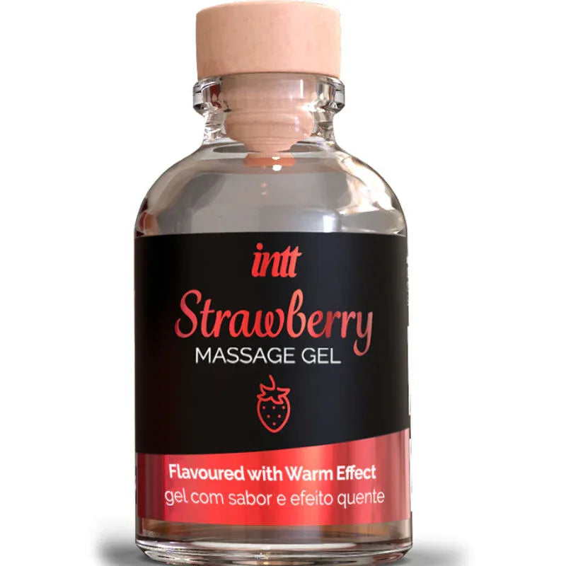 INTT Erdbeer Massagegel mit Wärmeeffekt – Oral & Intim - Vanelion Paradise