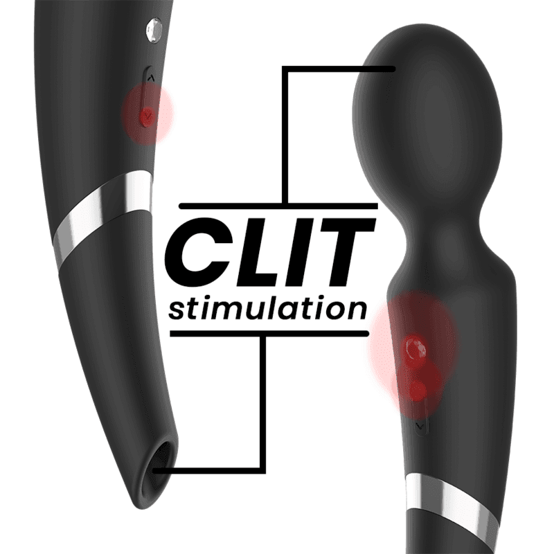 BLACK&SILVER - BECK WIEDERAUFLADBARES SILIKON-MASSAGER UND SAUGSCHWARZ - Vanelion Paradise
