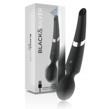 BLACK&SILVER - BECK WIEDERAUFLADBARES SILIKON-MASSAGER UND SAUGSCHWARZ - Vanelion Paradise