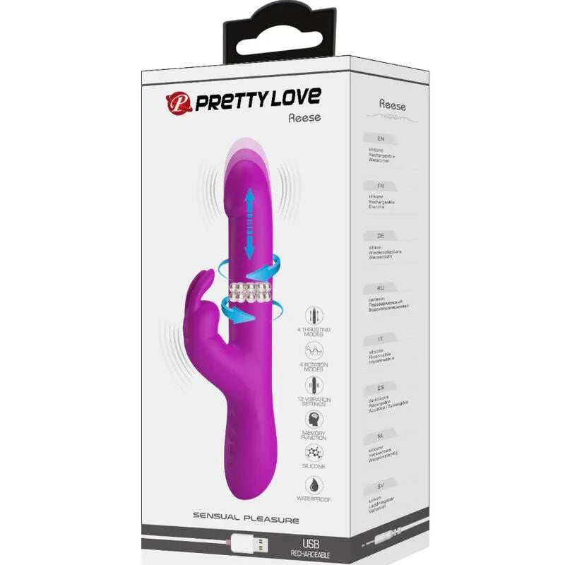 PRETTY LOVE - REESE VIBRATOR MIT LILA ROTATION - Vanelion Paradise