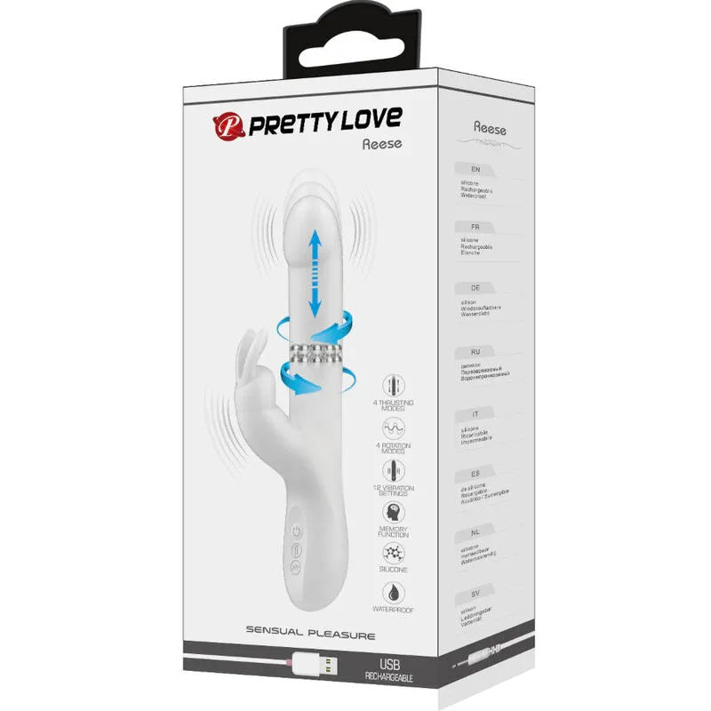 PRETTY LOVE - REESE VIBRATOR MIT SILBERNE ROTATION - Vanelion Paradise