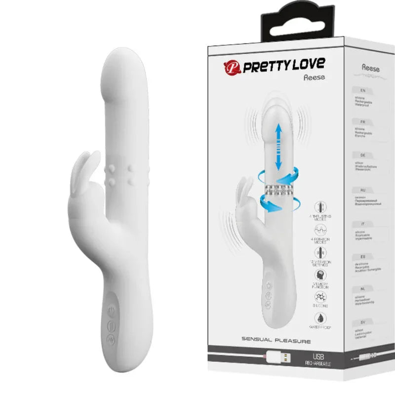 PRETTY LOVE - REESE VIBRATOR MIT SILBERNE ROTATION - Vanelion Paradise
