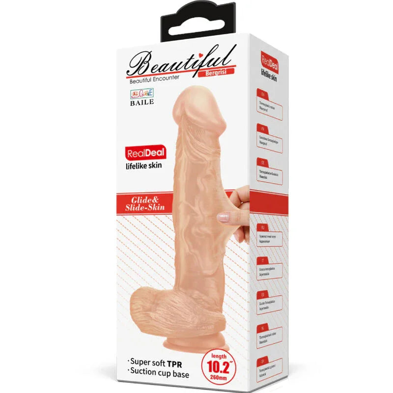 BAILE - SCHÖNE BEGEGNUNG BERGRRISI FLEXIBLER REALISTISCHER DILDO 26 CM NATÜRLICH - Vanelion Paradise