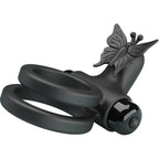 PRETTY LOVE - DOPPELVIBRIERRING MIT SCHWARZEM STIMULATOR - Vanelion Paradise