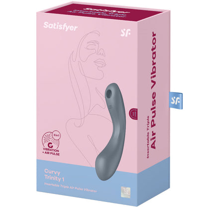 SATISFYER - CURVE TRINITY 1 AIR PULSE VIBRATION RED