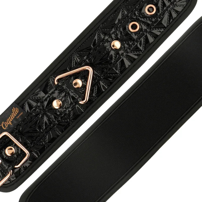 COQUETTE CHIC DESIRE - HANDSCHELLEN DER BLACK EDITION MIT NEOPRENFUTTER - Vanelion Paradise