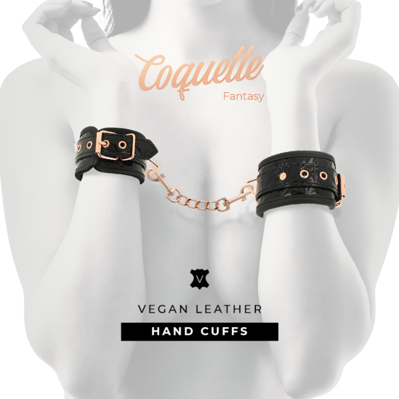 COQUETTE CHIC DESIRE - HANDSCHELLEN DER BLACK EDITION MIT NEOPRENFUTTER