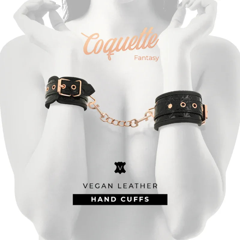 COQUETTE CHIC DESIRE - HANDSCHELLEN DER BLACK EDITION MIT NEOPRENFUTTER - Vanelion Paradise
