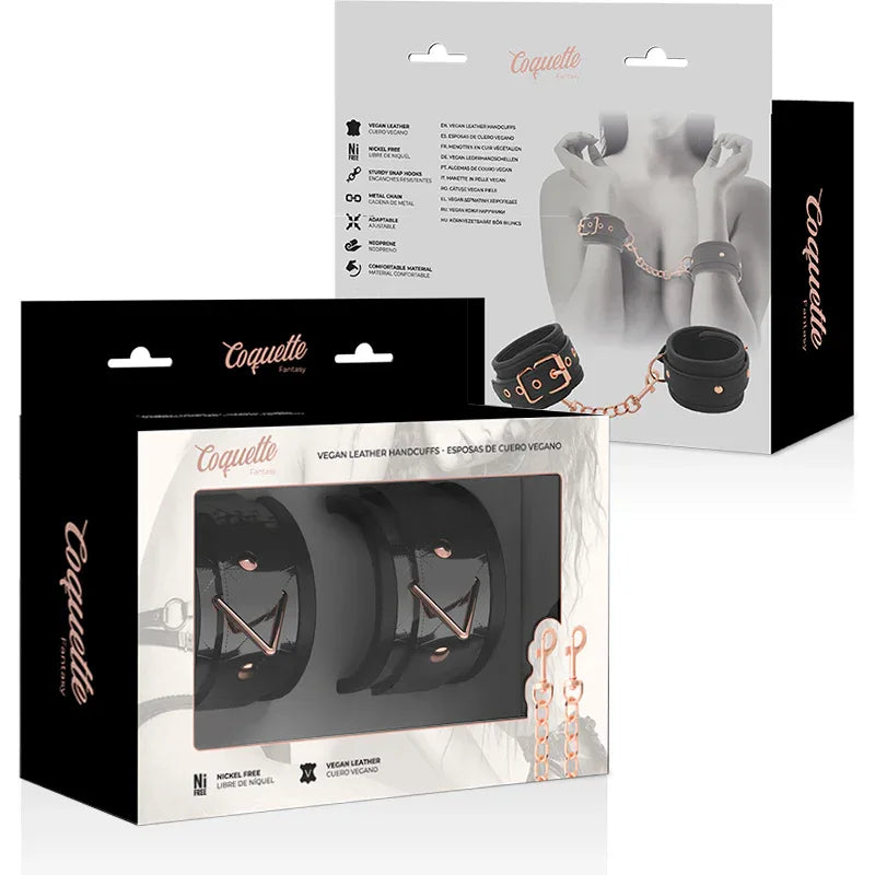 COQUETTE CHIC DESIRE - HANDSCHELLEN DER BLACK EDITION MIT NEOPRENFUTTER - Vanelion Paradise