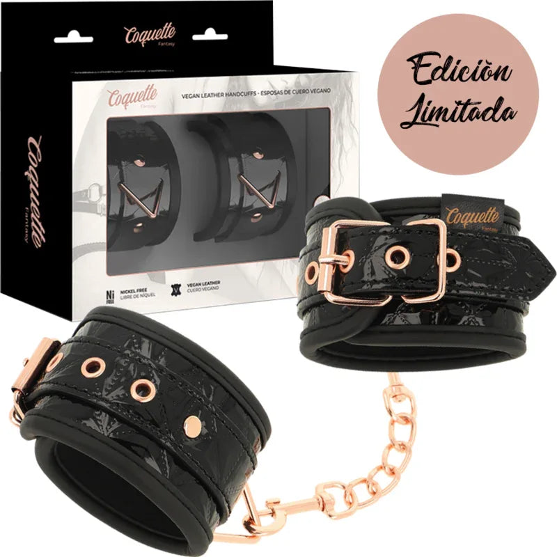 COQUETTE CHIC DESIRE - HANDSCHELLEN DER BLACK EDITION MIT NEOPRENFUTTER - Vanelion Paradise