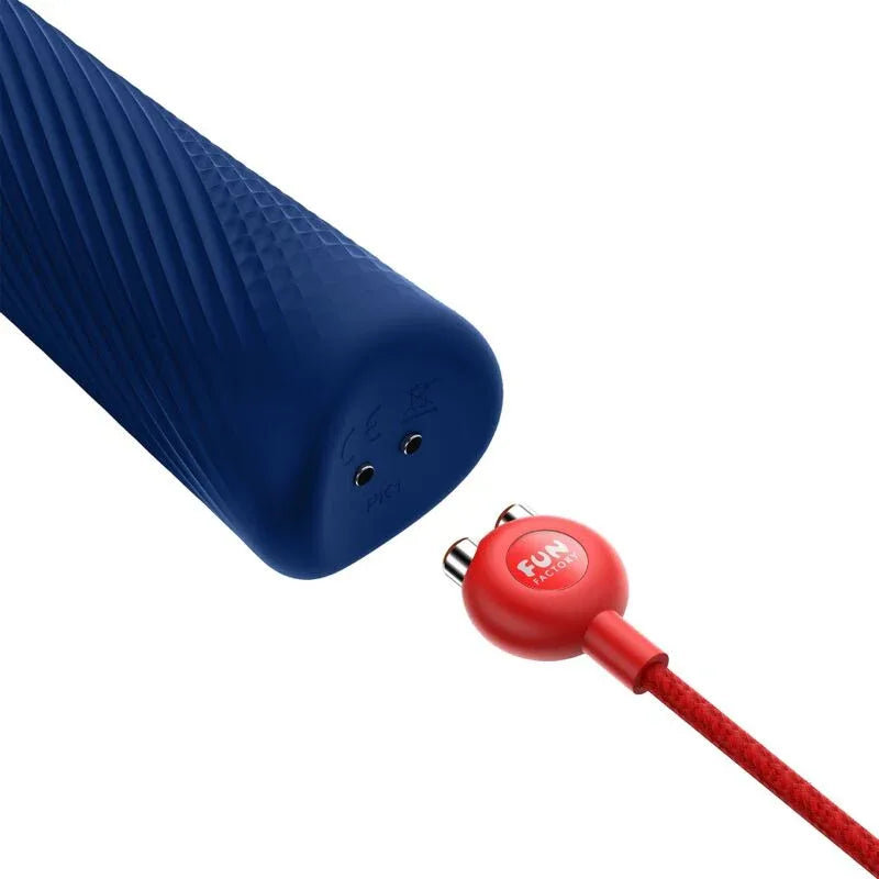 FUN FACTORY - VIM SILIKON WIEDERAUFLADBARER, VIBRIERENDER, GEWICHTETER RUMBLE WAND MITTERNACHTSBLAU - Vanelion Paradise