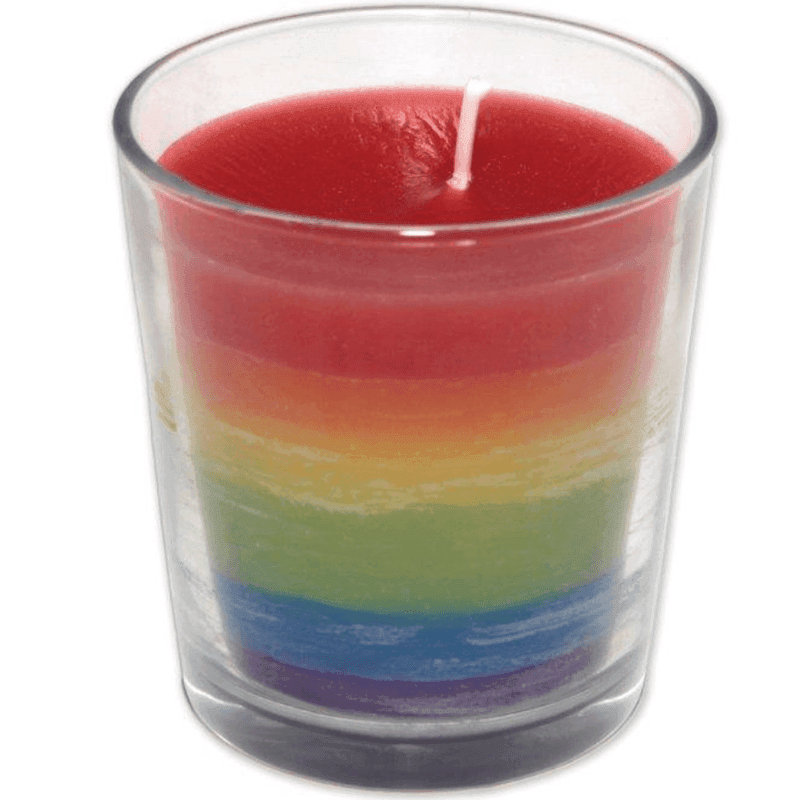 PRIDE - KERZENBECHER MIT LGBT-FLAGGE - Vanelion Paradise
