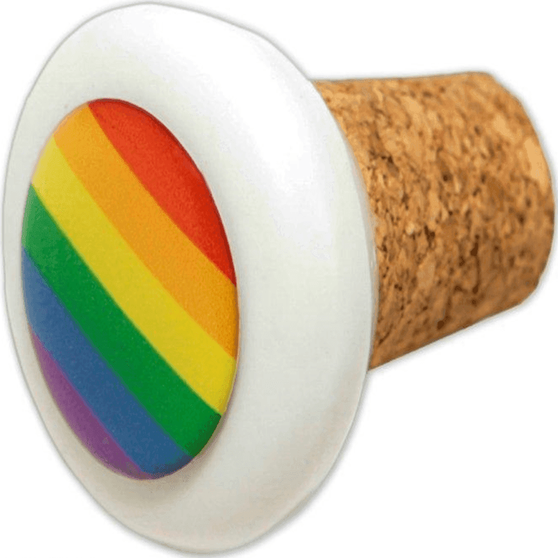 PRIDE - RUNDER KORKEN-KERAMIKSTOPFEN MIT LGBT-FLAGGE - Vanelion Paradise