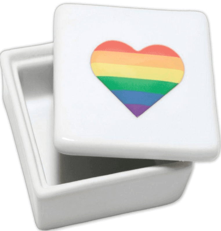 PRIDE - QUADRATISCHE SCHMUCKBOX MIT LGBT-HERZ - Vanelion Paradise