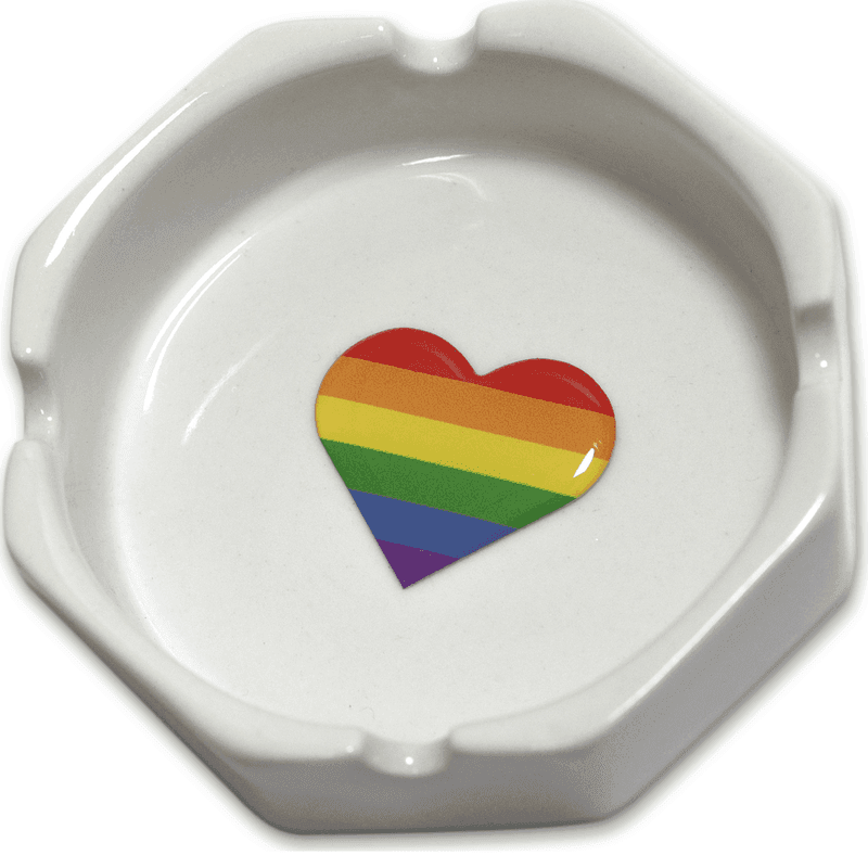 PRIDE - GROSSER ORTHOGONALER ASCHENBECHER MIT DER LGBT-FLAGGE - Vanelion Paradise