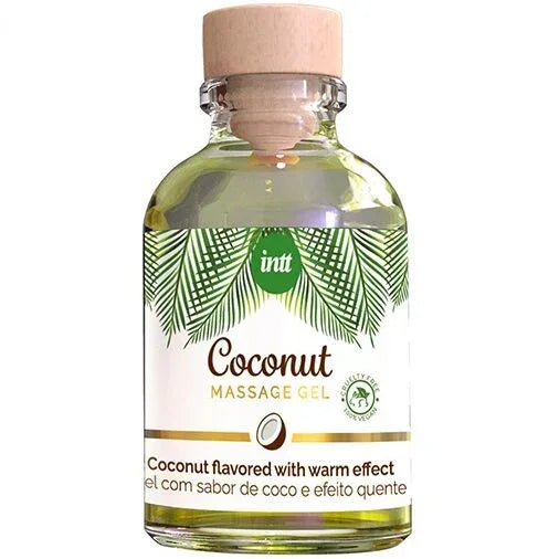 INTT - VEGANES MASSAGEGEL MIT KOKOSNUSSGESCHMACK UND ERWRMENDER WIRKUNG - Vanelion Paradise
