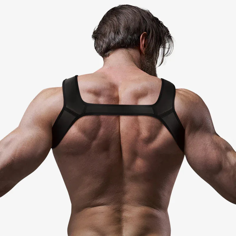 FETISH SUBMISSIVE ATTITUDE - NEOPREN-BRUSTGESCHIRR FÜR MÄNNER, GRÖSSE L - Vanelion Paradise