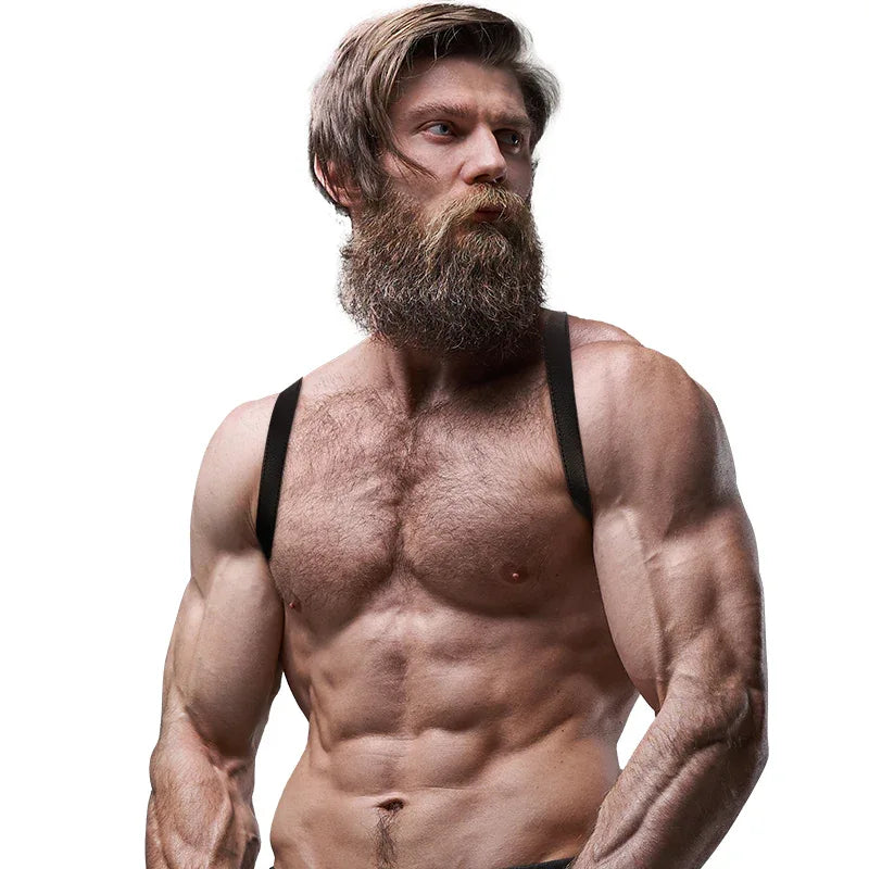 FETISH SUBMISSIVE ATTITUDE - RÜCKENGESCHIRR AUS ÖKO-LEDER FÜR MÄNNER - Vanelion Paradise