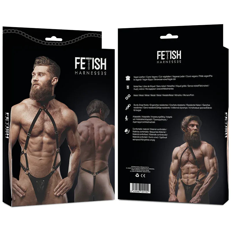 FETISH SUBMISSIVE ATTITUDE - JOCKSTRAP-GURT FÜR HERREN AUS ÖKO-LEDER - Vanelion Paradise