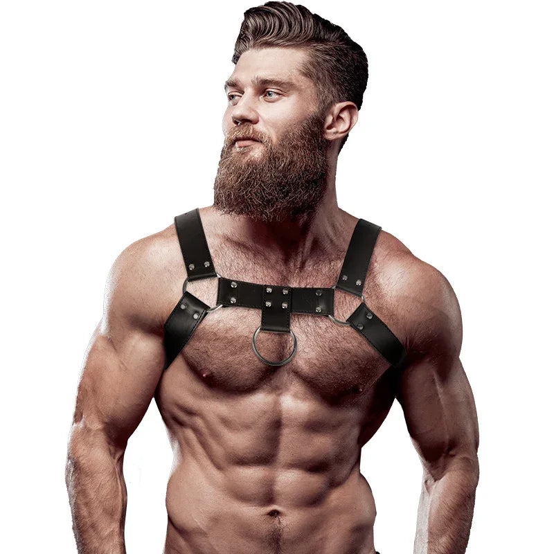 FETISH SUBMISSIVE ATTITUDE - BRUSTGESCHIRR AUS ECO-LEDER FÜR HERREN - Vanelion Paradise