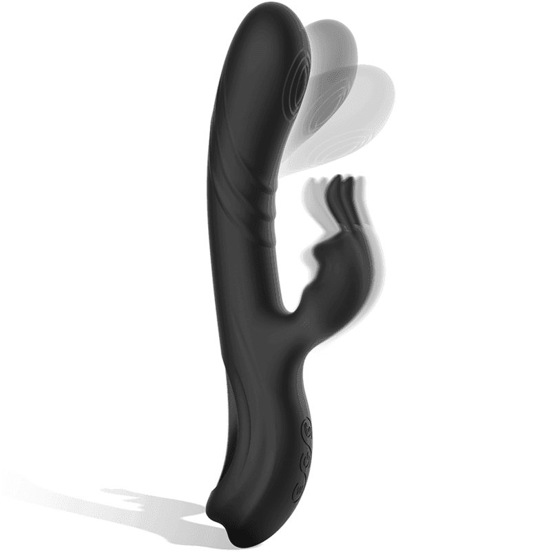 BLACK&SILVER - JAMIE WIEDERAUFLADBARER SILIKON-KANINCHENSTIMULATOR SCHWARZ - Vanelion Paradise
