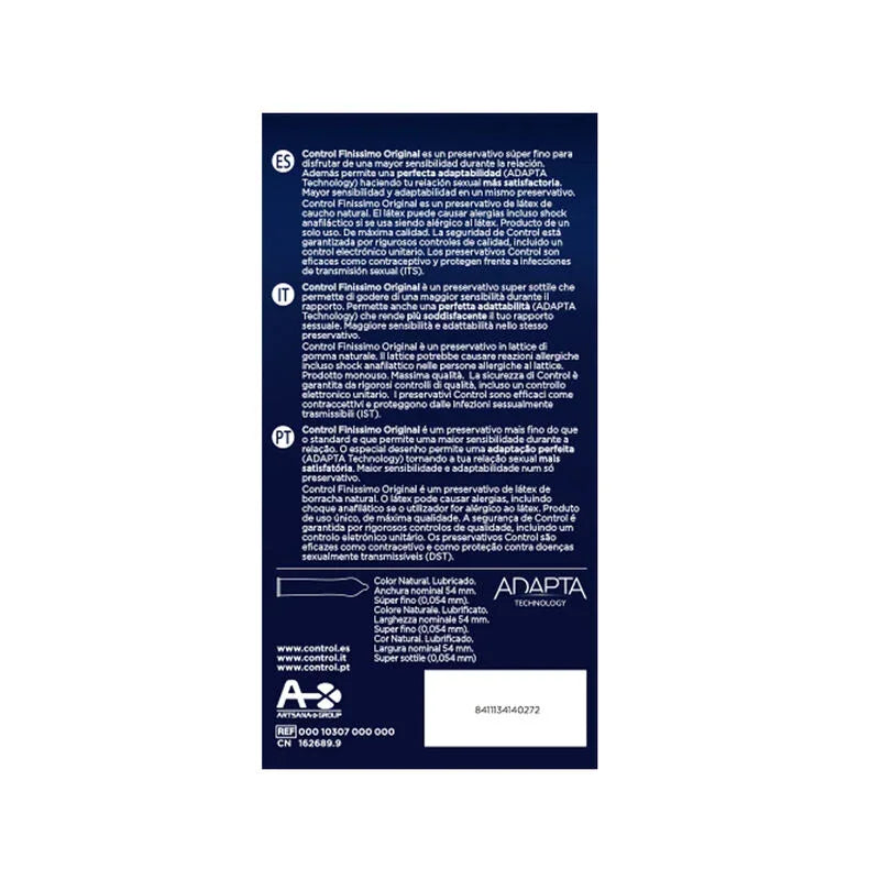 CONTROL - FINISSIMO CONDOMS 24 UNITS - Vanelion Paradise