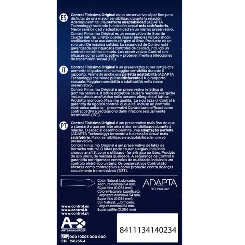 CONTROL - FINISSIMO CONDOMS 12 UNITS - Vanelion Paradise