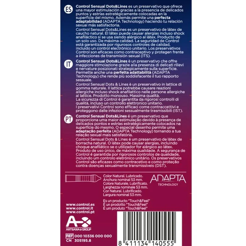 CONTROL - SINNLICHE PUNKTE & LINIEN PUNKTE UND DEHNUNGSMARKEN 12 EINHEITEN - Vanelion Paradise