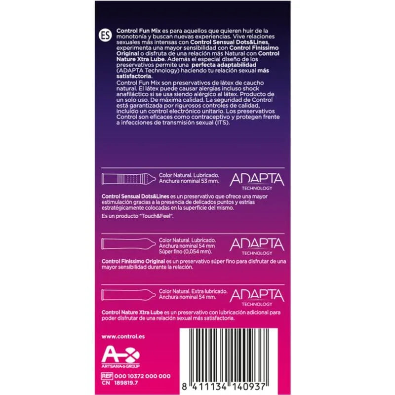 Control Fun Mix Kondome 6er – Gerippt, Dünn & Gleitend - Vanelion Paradise