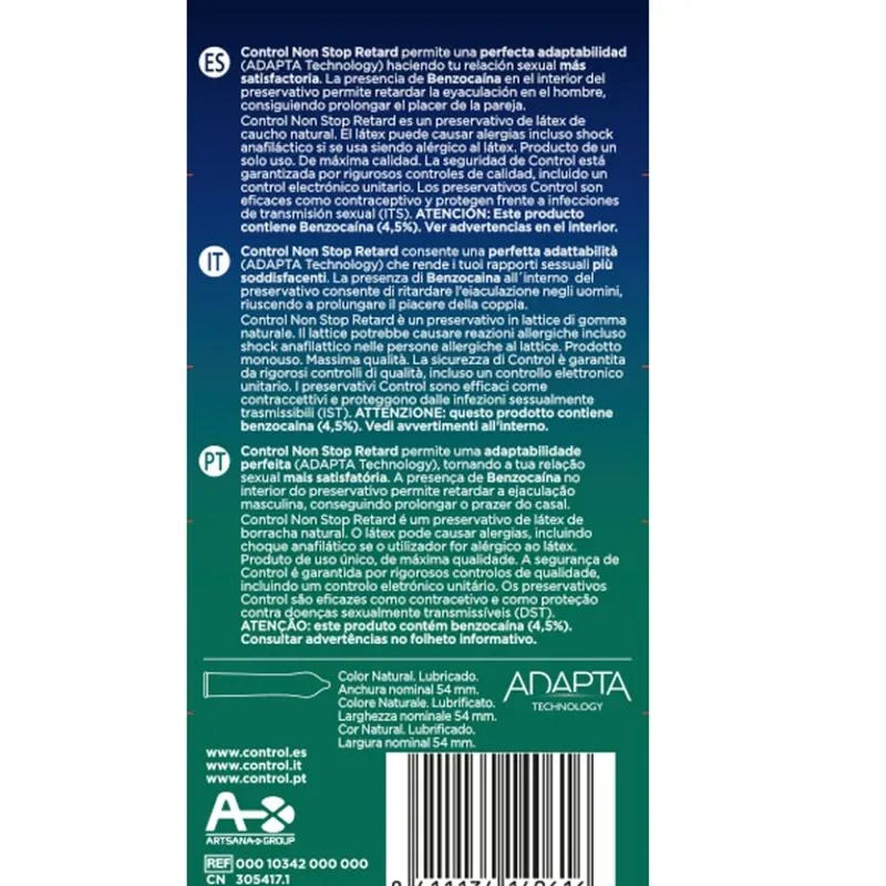 CONTROL - NON STOP RETARD CONDOMS 12 UNITS - Vanelion Paradise