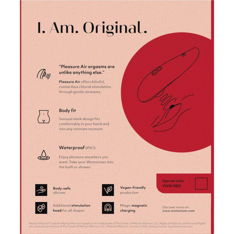 WOMANIZER - MARILYN MONROE CLASSIC 2 KLITORALSTIMULATOR VIVID RED - Vanelion Paradise