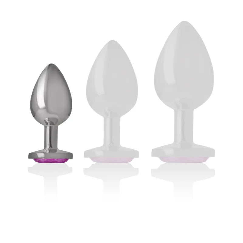 INTENSE - ALUMINIUM-METALL-ANAL-STECKER ROSA HERZ GRÖSSE S - Vanelion Paradise