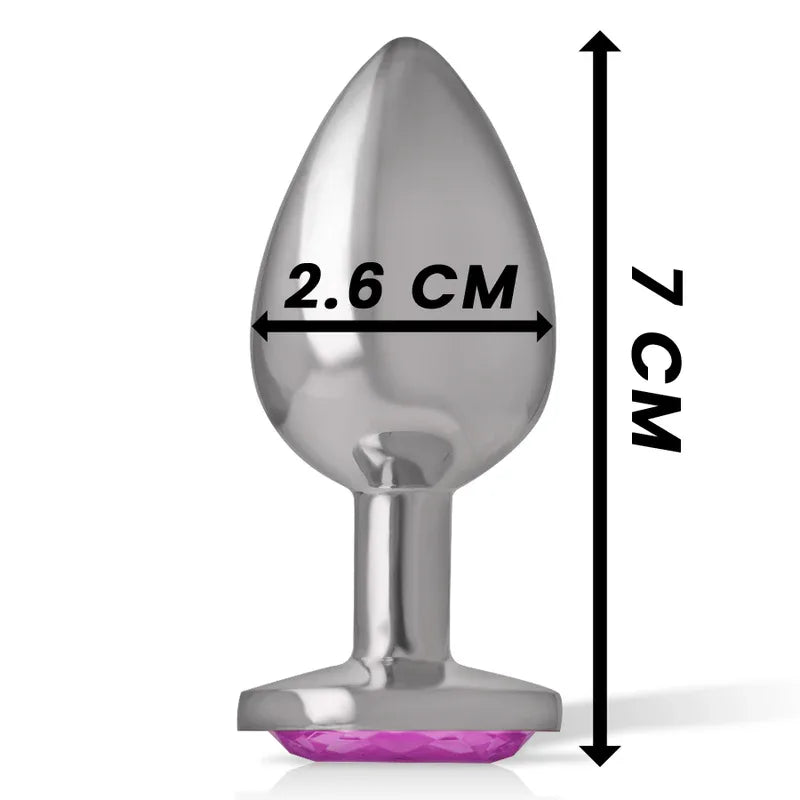 INTENSE - ALUMINIUM-METALL-ANAL-STECKER ROSA HERZ GRÖSSE S - Vanelion Paradise