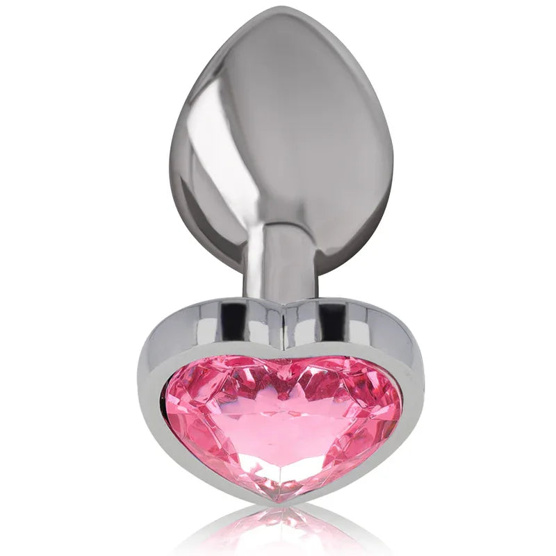 INTENSE - ALUMINIUM-METALL-ANAL-STECKER ROSA HERZ GRÖSSE S - Vanelion Paradise