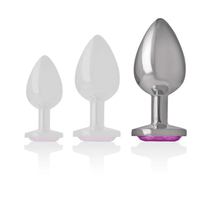 INTENSE - ALUMINIUM-METALL-ANAL-STECKER ROSA HERZ GRÖSSE L - Vanelion Paradise
