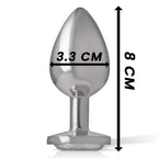 INTENSE - ALUMINIUM-METALL-ANAL-STECKER, WEISSES HERZ, GRÖSSE M - Vanelion Paradise