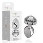 INTENSE - ANALPLUG METALL ALUMINIUM WEISS HERZ GRÖSSE L - Vanelion Paradise