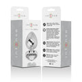 INTENSE - ANALPLUG METALL ALUMINIUM WEISS HERZ GRÖSSE L - Vanelion Paradise