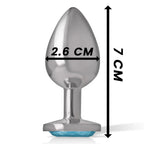 INTENSE - ALUMINIUM-METALL-ANAL-STECKER, BLAUES HERZ, GRÖSSE S - Vanelion Paradise