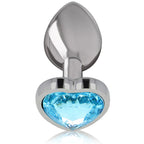 INTENSE - ALUMINIUM-METALL-ANAL-STECKER, BLAUES HERZ, GRÖSSE S - Vanelion Paradise