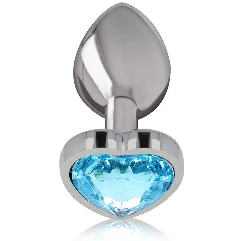 INTENSE - ALUMINIUM-METALL-ANAL-STECKER, BLAUES HERZ, GRÖSSE S - Vanelion Paradise