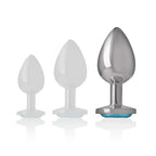 INTENSE - ALUMINIUM-METALL-ANAL-STECKER BLAUES HERZ, GRÖSSE L - Vanelion Paradise